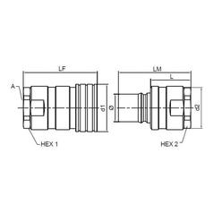 KOPPELING H12-62L-BSPP 1