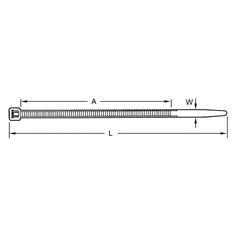 Kabelbinder - Einweg, 370mm x 7.6mm 2