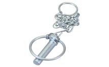 Round Linch Pin, Chain & Hook Assembly, Pin Ø11mm