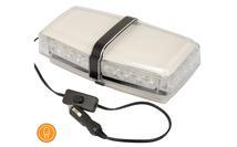 LED Micro Hazard Light Clear Magnetic 277mm 12-24V