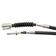 PTO Clutch Cable - Length: 660mm, Outer cable length: 427mm.
