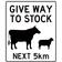 Segnale di sicurezza - Give way to stock ahead 5km, 750 x 900mm