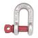 Screw Pin Chain Shackle G210 - SWL: 1T, Size: 3/8\'\' (4 pcs.)